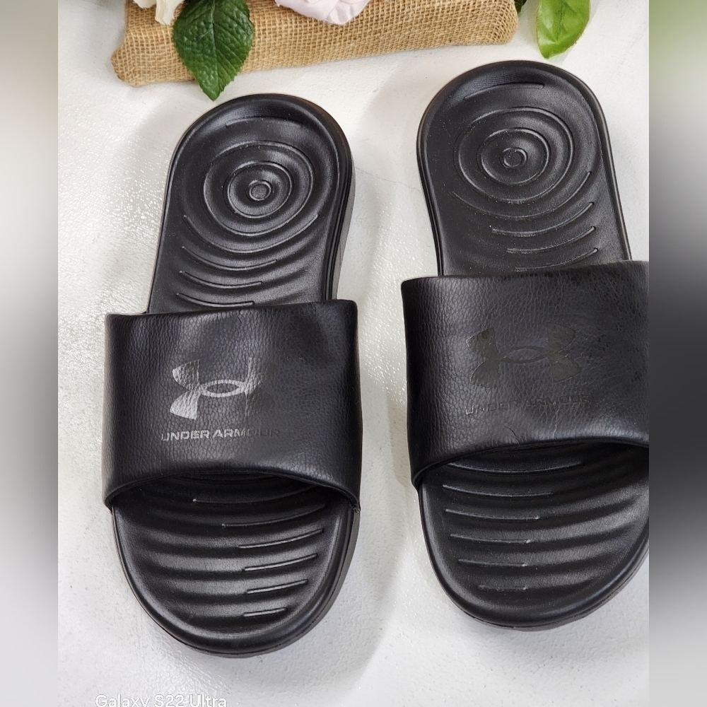 Under Armour Black Slide Sandals